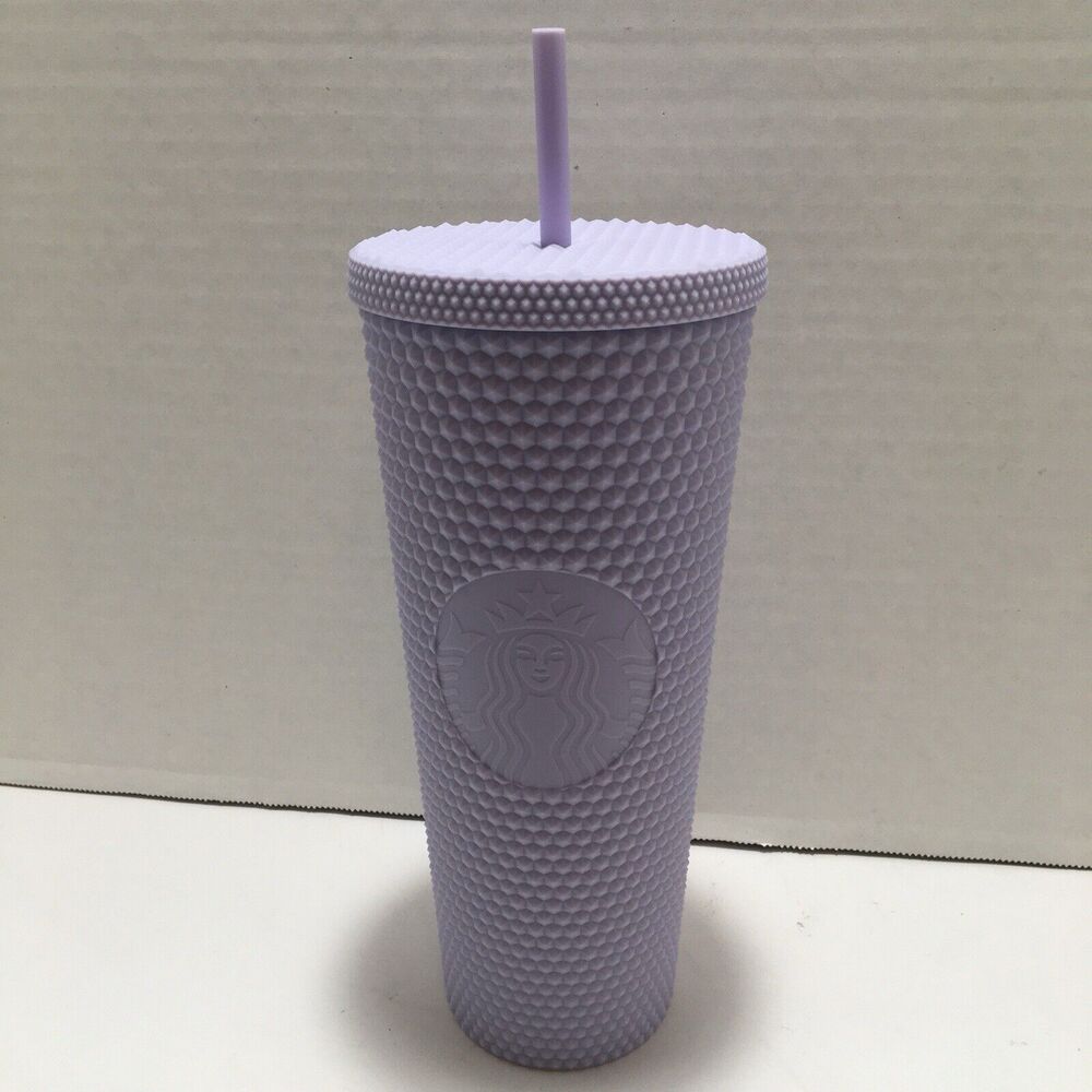 Starbucks Lavender Lilac Purple Matte Studded 2021 24oz Tumbler Venti Cup New
